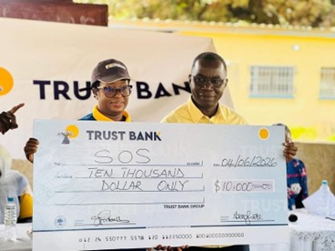 Trust Bank presents $10,000 to SOS Children’s Village