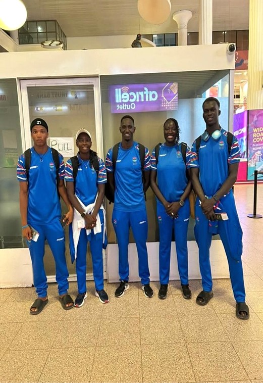 Gambia beach volleyball team in Qatar ahead of world cup champions