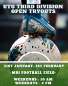 UTG 3rd Division football team trials kick off