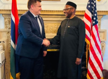 Ambassador Bah receives U.S. ambassador-designate to Gambia