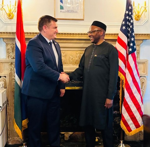 Ambassador Bah receives U.S. ambassador-designate to Gambia
