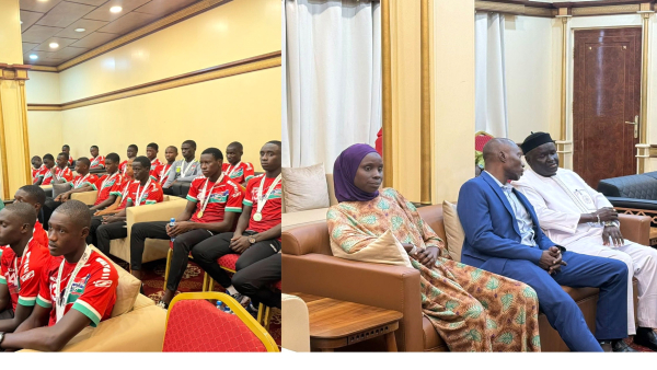Barrow receives U-17 team at State House after WAFU A U-17 triumph