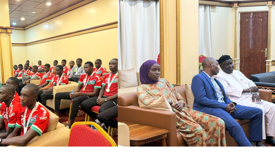 Barrow receives U-17 team at State House after WAFU A U-17 triumph