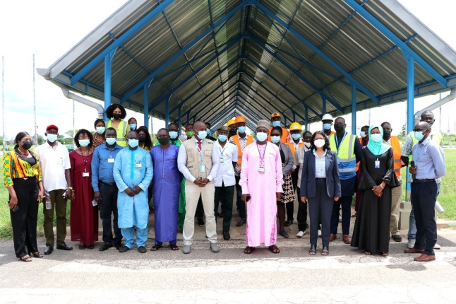 WFP hands over constructed airport canopies