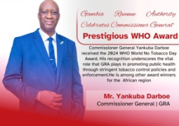 WHO honours CG Darboe 