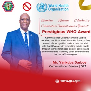 WHO honours CG Darboe