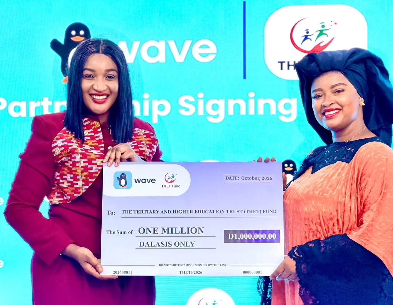 PRESS RELEASE: Wave Gambia pledges D1 Million to build The Gambia’s next generation of talent
