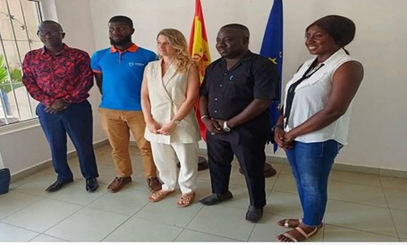 Gambia Wrestling Association visits Spanish Embassy