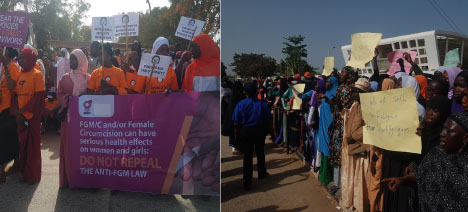 Proponents, anti-FGM advocates protest at National Assembly