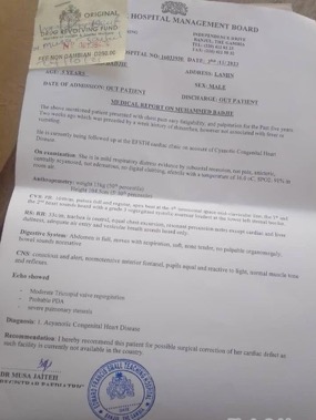5-year old child with  heart disease seeks support for overseas  treatment