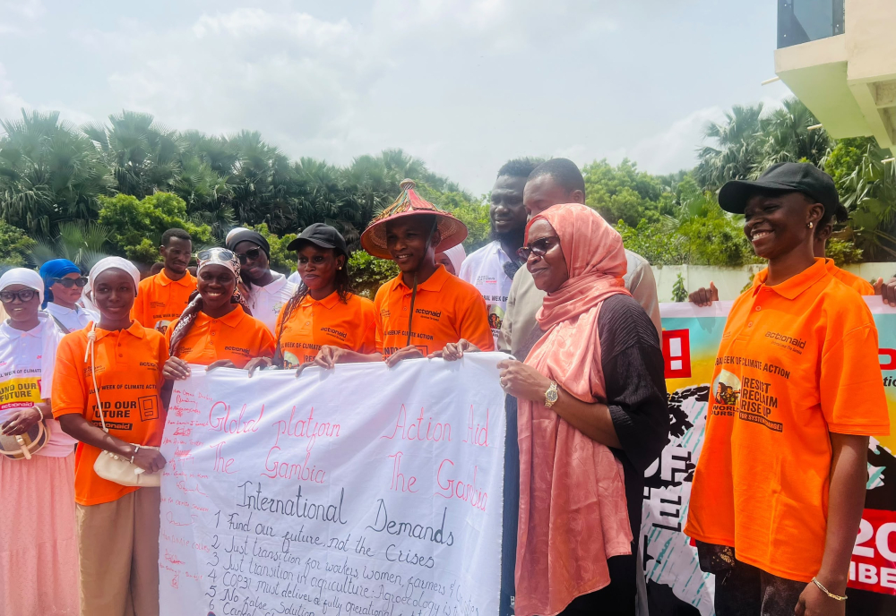 Young Gambians march for climate justice, present demands to gov’t