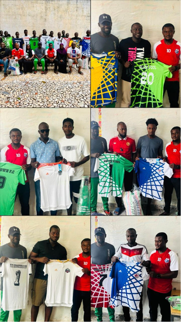 Tallinding Ward Councilor decorates ‘nawettan’ teams with jerseys in Tallinding North