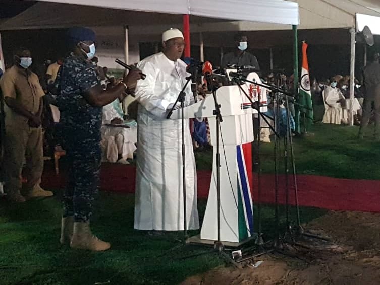 Inauguration by President of The Gambia H E Adama Barrow of the Government of India funded Electricity Expansion project in Greater Banjul Area, The Gambia, 28 November 2020