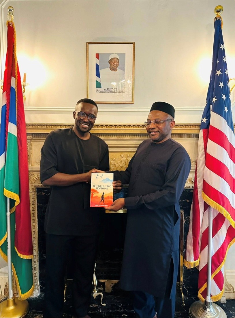Gambian author presents memoir to Ambassador Bah