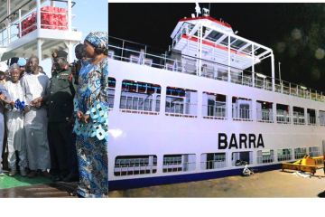 Le président Barrow ouvre une nouvelle ère pour le transport écologique en Gambie avec la mise en service officielle d’un nouveau ferry de 12 millions de dollars