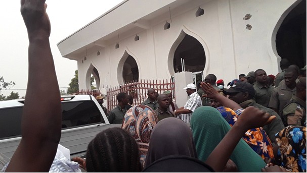Barrow visits Gunjur, tours Coastal Settlement new mosque