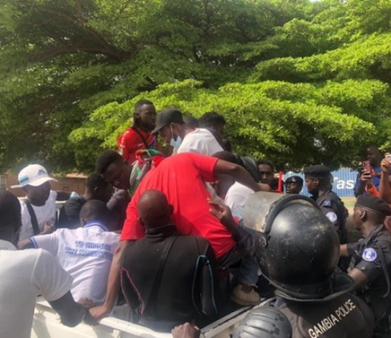 protest arrested