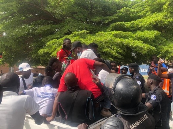 Protesters arrested over cloudy sale of alleged Jammeh-looted assets