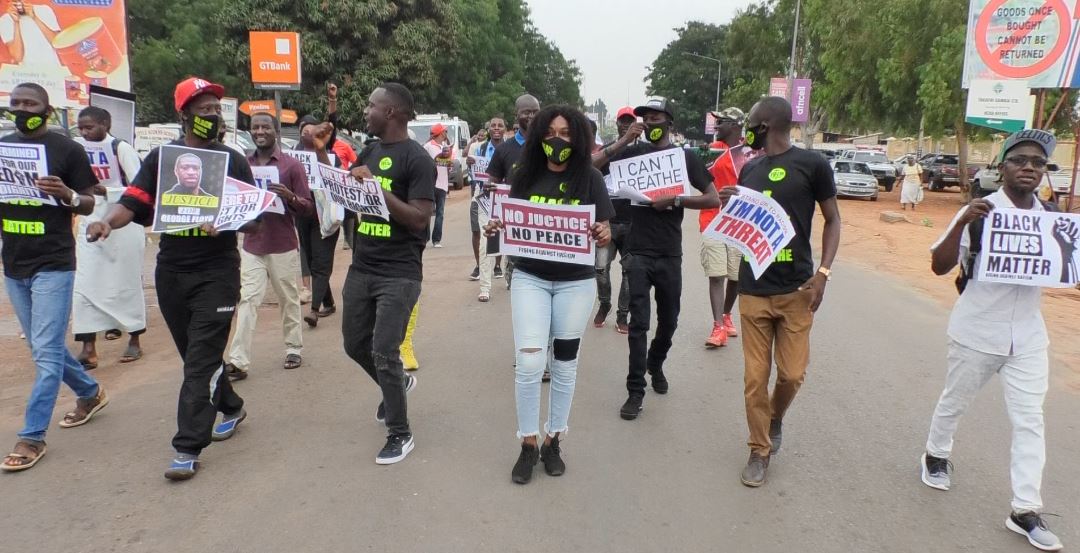 Gambians protest against George Floyd, Modou Lamin Sisay death