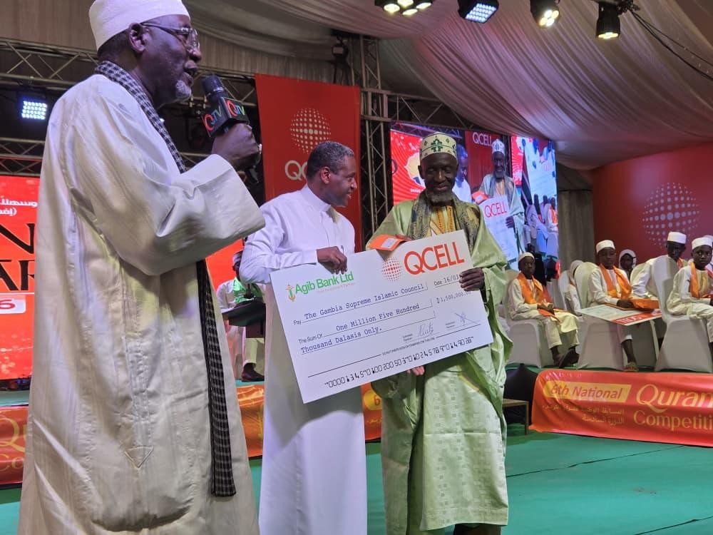 QCell hosts Grand Ifar, CEO Jah gives D1.5M to GSIC