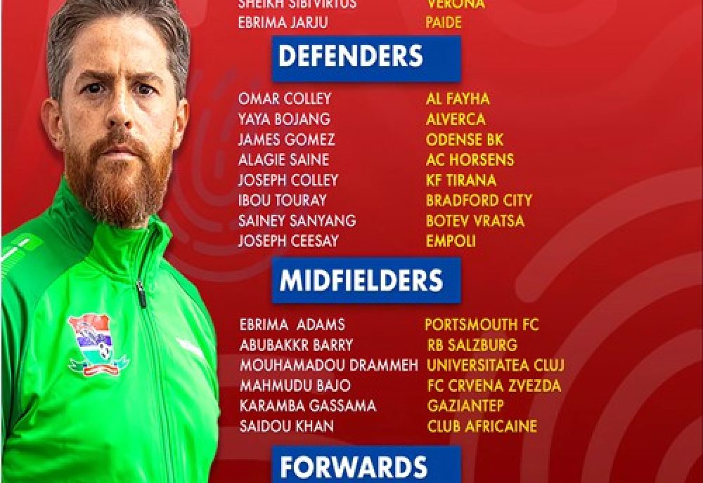 Mckinstry names final squad for Somalia, Ghana clashes