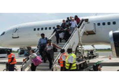 1st tourist flight arrives with 136   passengers