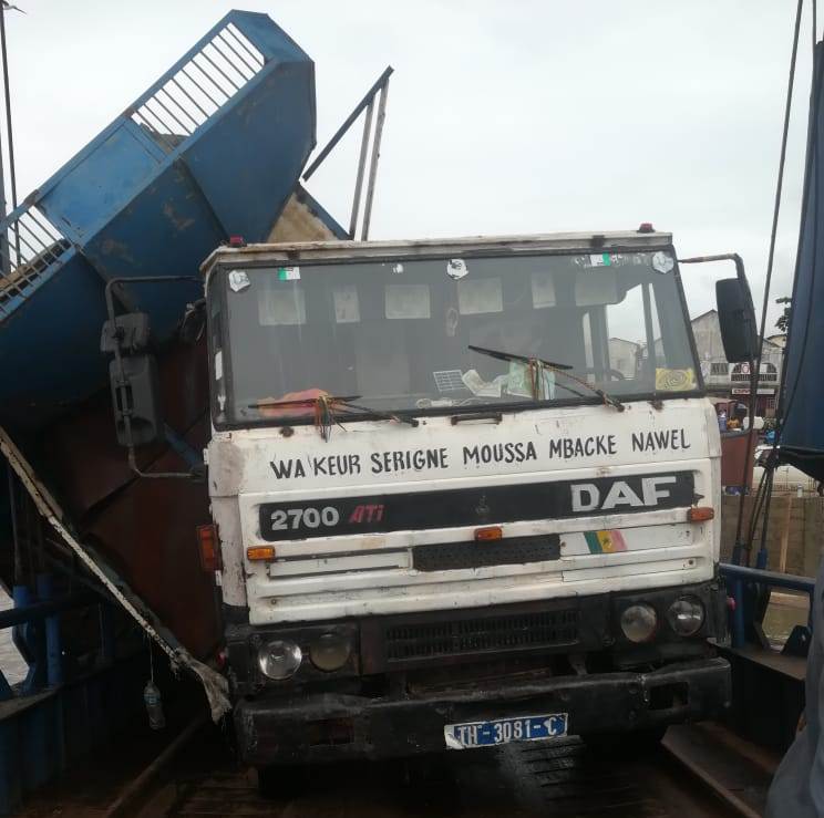 Truck’s trailer broken at ferry terminal after overloading  
