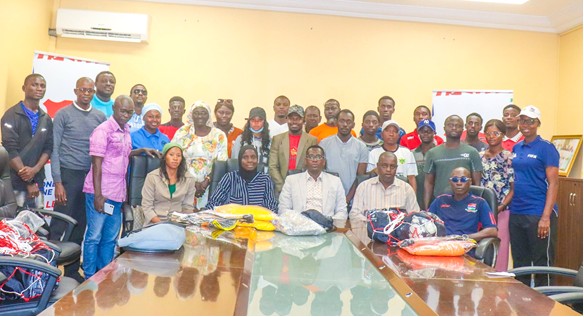 Women Football Association donates football items to league clubs