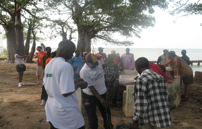 Mangrove planting exercise at James Island 