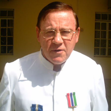 Father Gough bids farewell to Gambia