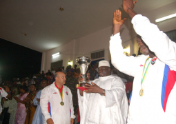president jammeh wth cup