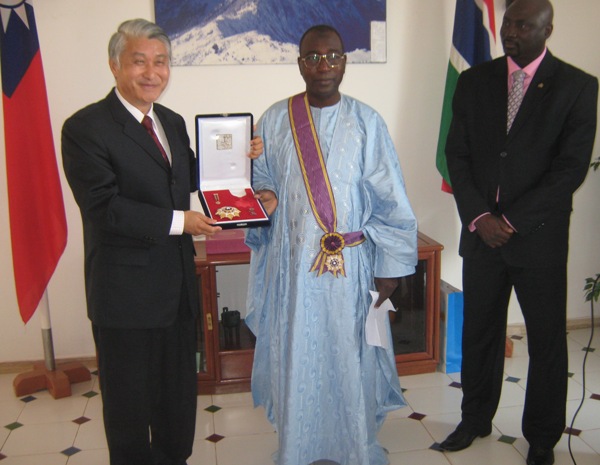 Taiwan honours former Gambian Ambassador