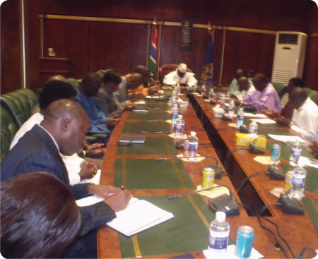 President Jammeh meets with the Independent Press