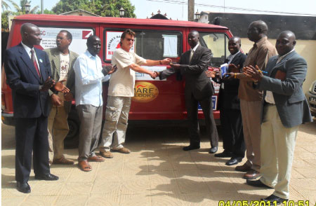 Dressden Banjul Organization donates vehicle to NDEA