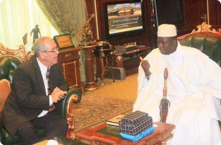 Outgoing British envoy meets President Jammeh