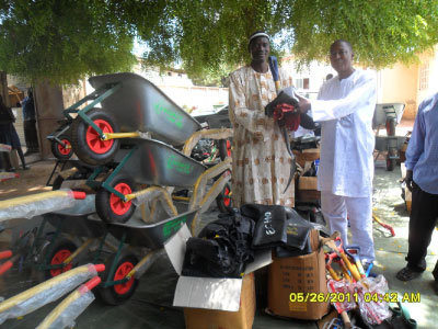 KM Disaster Committee donates building materials to 100 families
