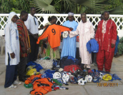 Nusrat principal distributes sporting items worth about half a million dalasi