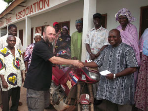 Antwerp-Banjul Challenge donates motorbikes to AFET