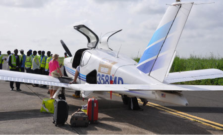 France’s Raid Latecoere club arrives in Gambia