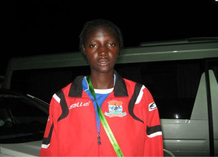 Penda Bah looks up to Peter Crouch