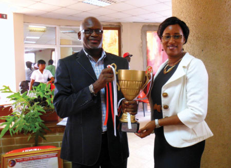 Marimoo FC hands over victory trophy to Africell