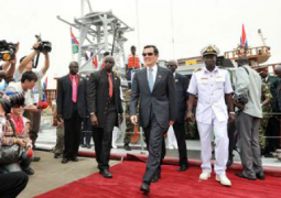 president ma arrives at the ports