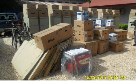 AATG presents office equipment to PLHIV networks and support societies