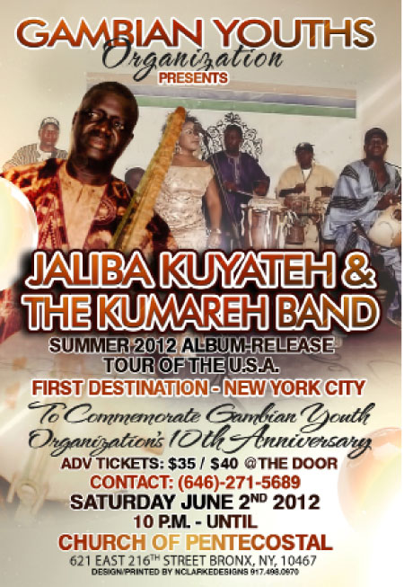 Jaliba Kuyateh set to thrill Gambians in US, UK