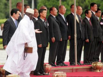 Gambian president arrives in Taiwan on state visit
