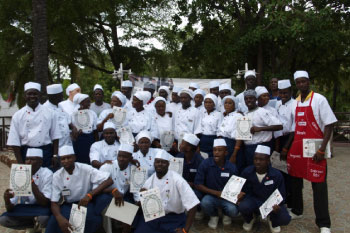 Senegambia Beach Hotel certificates senior staff