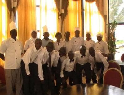 Gambia Hotel School students conduct practical