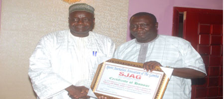 Abdoulie Matarr Touray: Receiver of SJAG ‘Contribution to Sports Award’