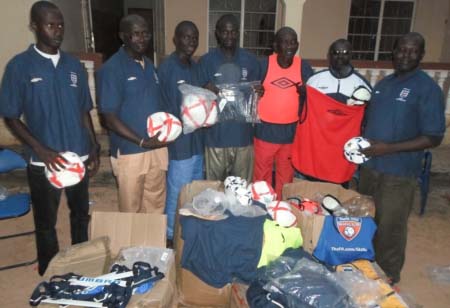 Over D200,000 worth of football materials for Lamin Sports Committee