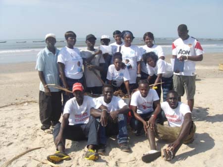 Eco Travel Gambia and partners clean Gunjur beach